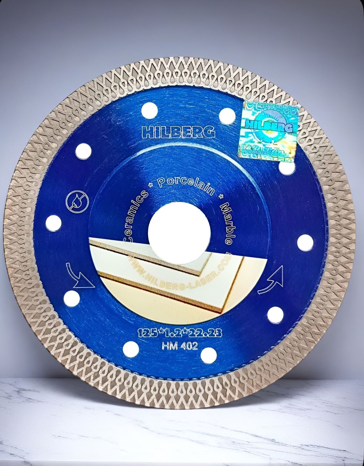 Алмазный диск HILBERG ультратонкий HARD MATERIALS Х-type 125 мм x 22 мм