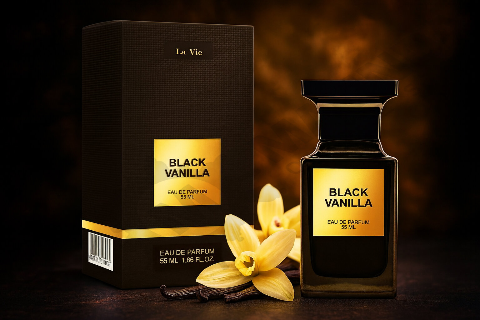 Парфюмерная вода DILIS Black Vanilla, женская, восточные пряности, 55мл