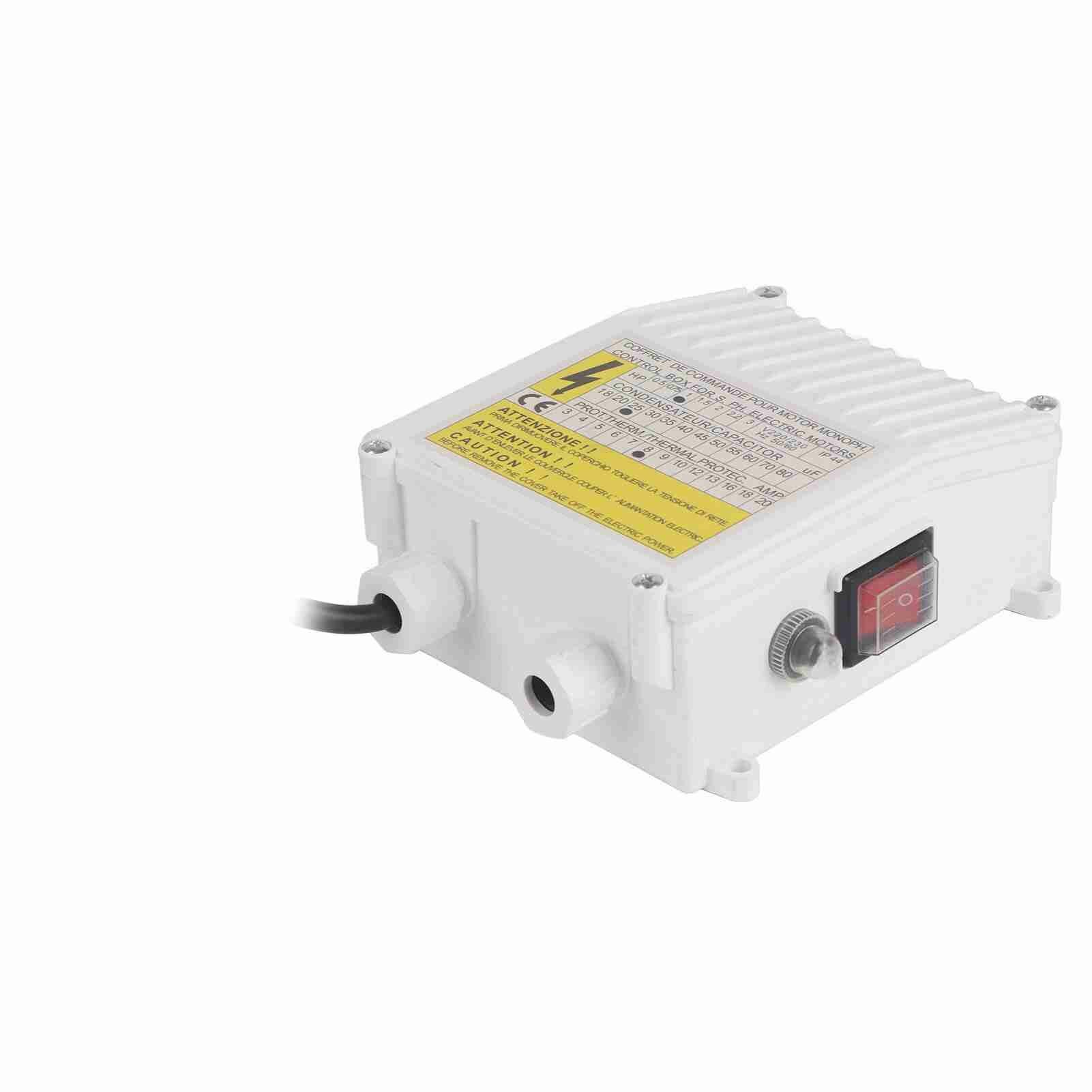 Блок управления насосом Встроенный контроллер термозащиты для погружных бытовых всасывающих насосов для глубоких колодцев 075 кВт 1 л. с. 40 мкФ 18 А вилка стандарта США 110 В