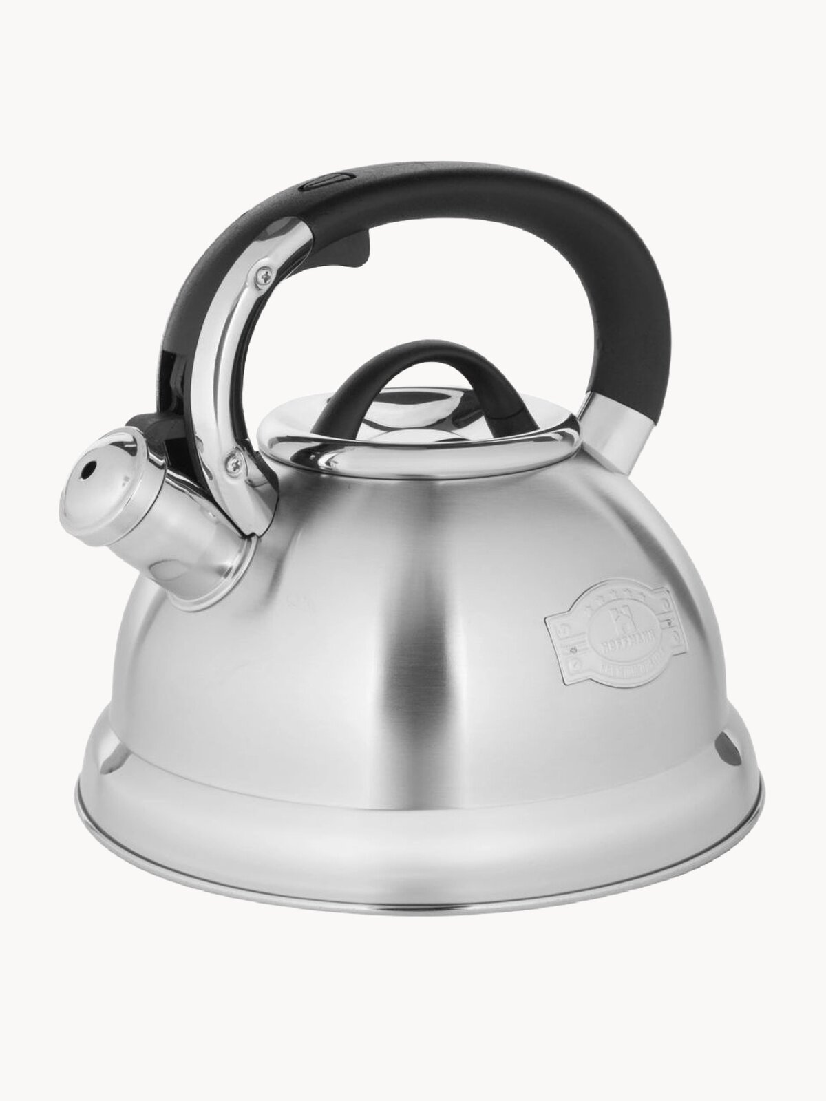 Чайник Hoffmann 5549-5, со свистком, нержавеющая сталь, 3.3 л, серебристый