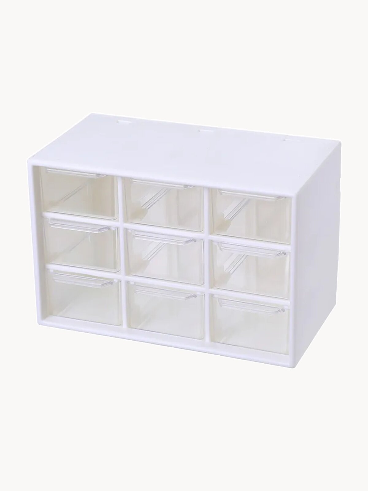 Система хранения мелочей и инструментов , 9 выдвижных ящика 18х11х9,8 см белый