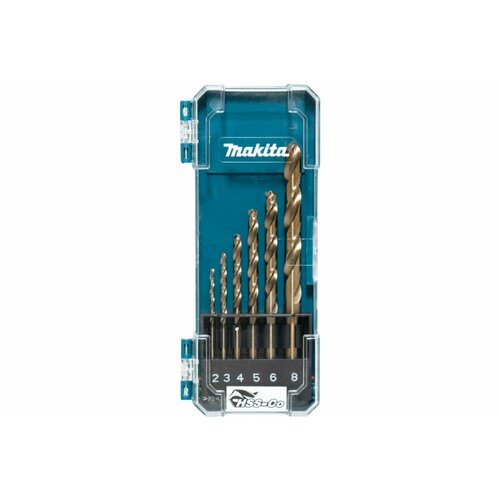 Набор сверл (6 шт; 2,3,4,5,6,8 мм; HSS-Co) Makita D-75758 набор сверл makita d 05175 5 шт 4 x 150 мм