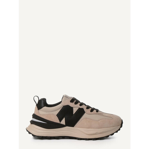 Кроссовки Color Me, повседневные, натуральный велюр, нескользящая подошва, размер 40, бежевый