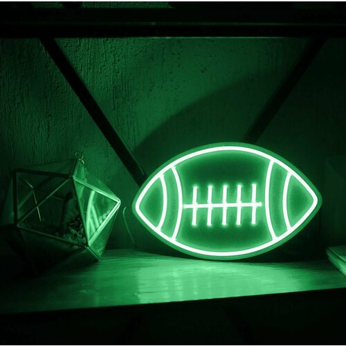 Неоновый светильник Мяч для регби, 35х21 см