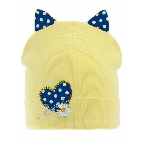 фото Шапка mialt, размер 50-52, желтый