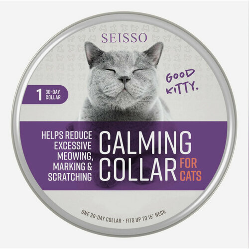 Ошейник для кошек SEISSO Calming Collar успокаивающий с феромонами, фиолетовый, 1 шт.