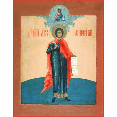 Икона Вонифатий Тарсийский мученик, арт MSM-0209 мученик вонифатий тарсийский икона на доске 7 13 см