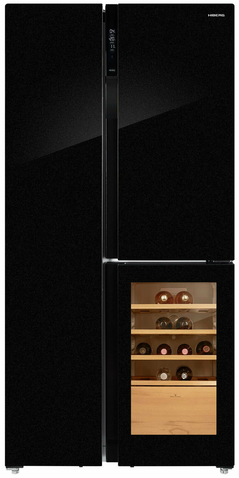 Холодильник Side by Side Hiberg RFS-700DX NFGB inverter Wine