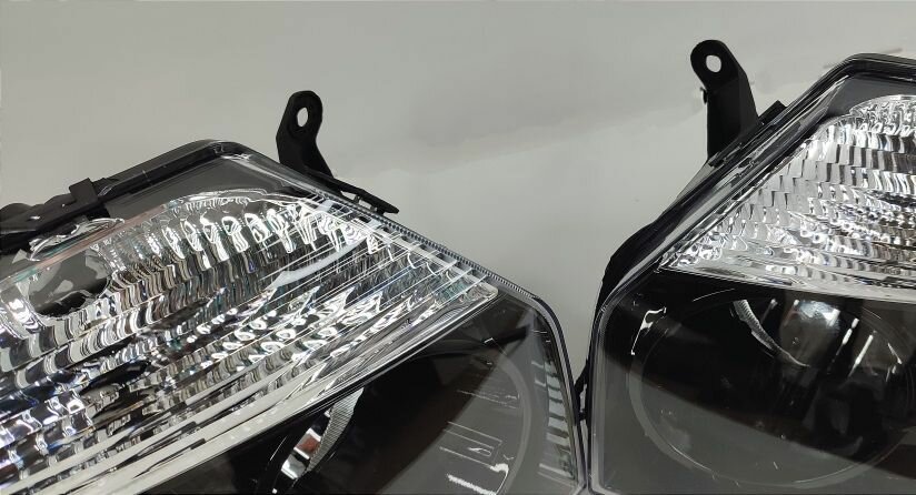 Комплект фара Рено Дастер - черная - Renault Daster 1 (2011-2020) Левая+Правая — фото 3