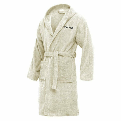 2 pcs lux quality soft cotton grey bathrobe set for men 1 bathrobe 1 head towel bathrobe set nightrobe sleepwear robe home wear Халат macron, размер S, белый