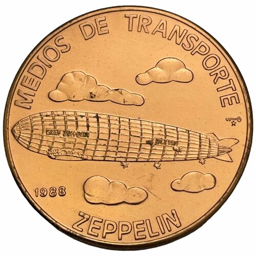 Куба 1 песо 1988 г. (Транспортные средства - Цеппелин) (Cu)
