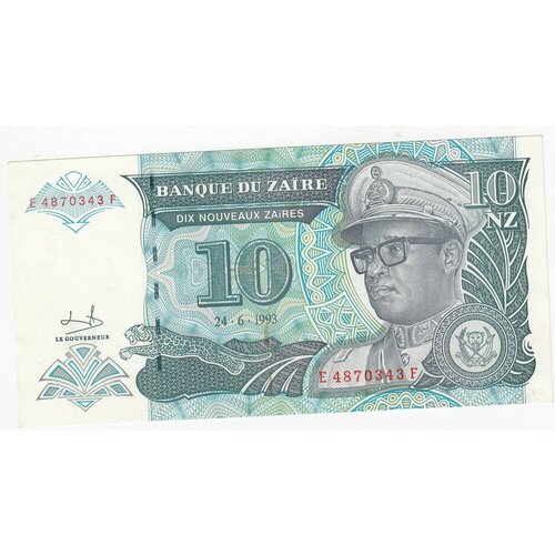 Заир 10 новых макута 24.6.1993 г. (2) заир 50 макута 1980 г президент мобуту сесе секо unc