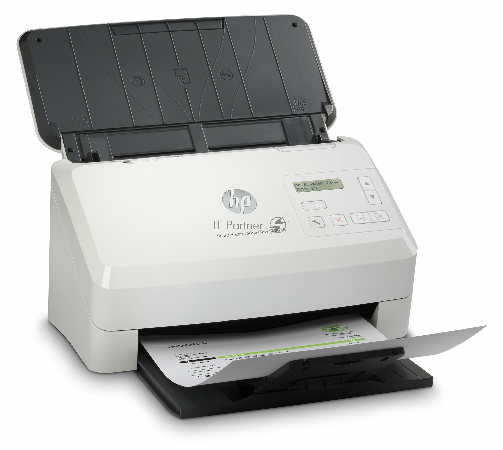 HP Сканер HP ScanJet Enterprise Flow 5000 s5 (CIS A4 600 dpi USB 30 ADF 80 sheets Duplex 65 ppm/130 ipm 1y warr (replace L2755A))