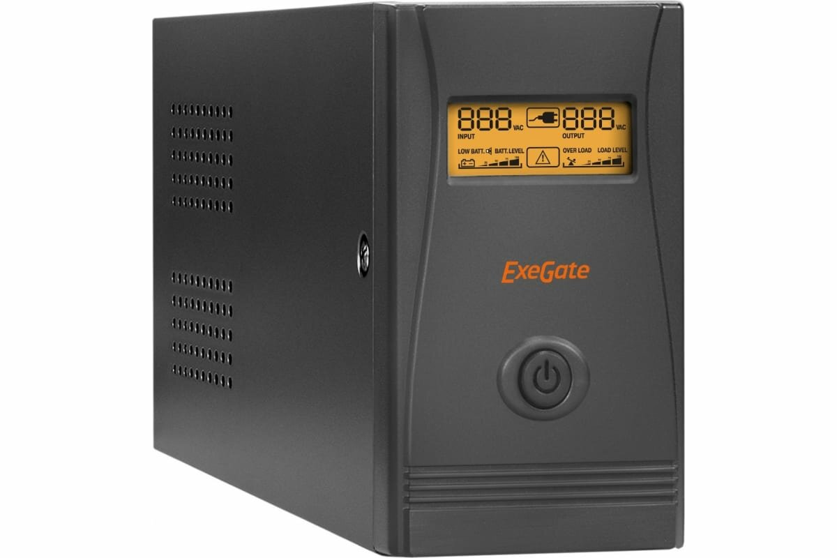 Источник бесперебойного питания Exegate EP285581RUS 650VA/360W, LCD, AVR, 2 евророзетки, RJ45/11, USB, bl - фото №9