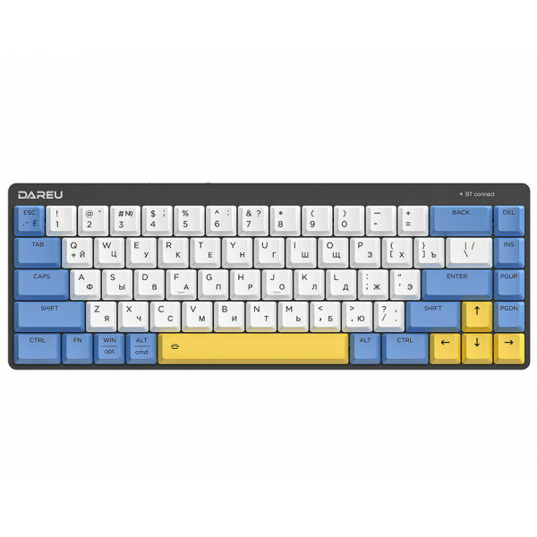 Клавиатура Dareu EK868 White-Blue-Yellow, Red Switch