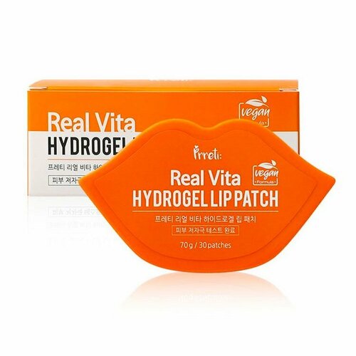 Prreti Гидрогелевые патчи для губ Real Vita Hydrogel Lip Patch патчи для губ g9skin rose hydrogel lip patch 3 гр