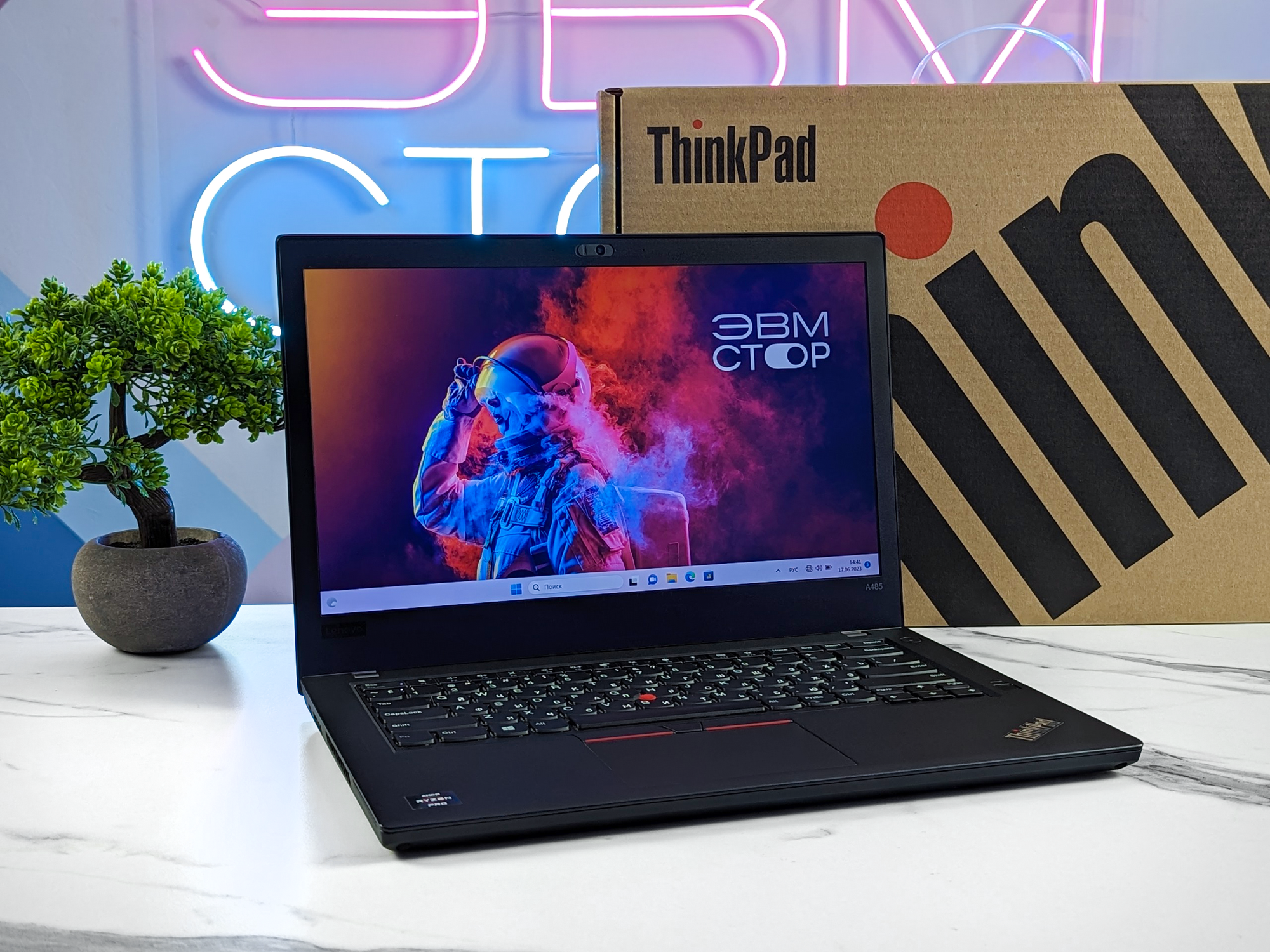 14.0" Ноутбук Lenovo ThinkPad A485, 1920x1080 IPS, R5-2500U 2.0 Ghz, RAM 8 ГБ, SSD 256 ГБ, Radeon Vega 8 Graphics, Win11