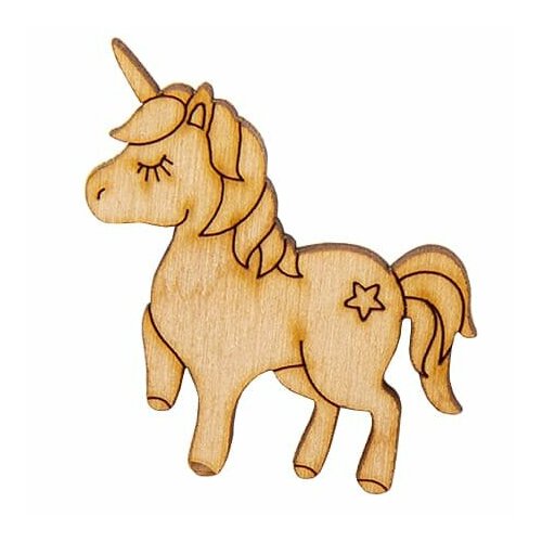 Заготовка для росписи Мечты единорога 4 х 3,5 см 3 штуки