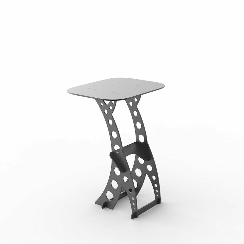 Металлический приставной столик ручной работы, журнальный столик Люкс, высота 120 см