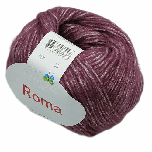 Пряжа Rozetti ROMA 50% Акрил, 50% Полиамид, 50гр/145м, (201-27 Слива) 1 упаковка (10 мотков)