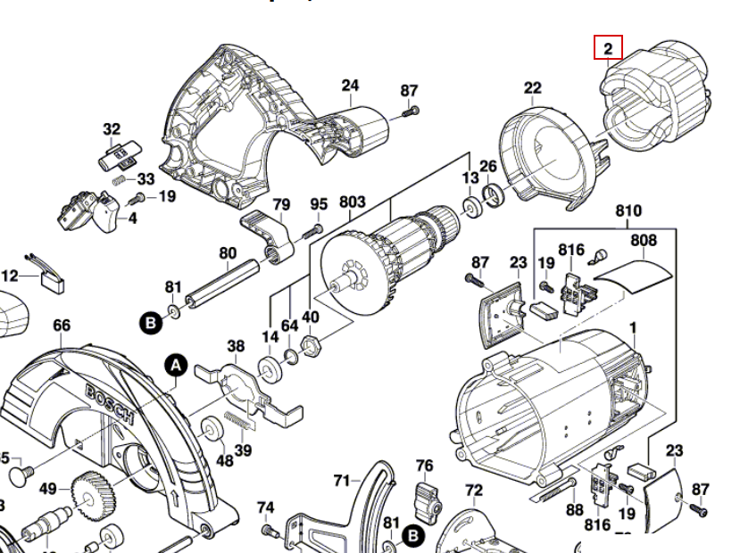 Статор GKS 235 Turbo BOSCH 1619P08335