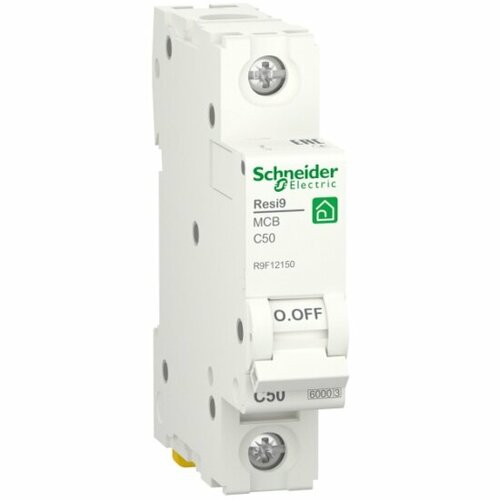 Автоматический выключатель Systeme Electric (schneider Electric) SCHNEIDER ELECTRIC RESI9 (АВ) С 50А 1P 6000А, R9F12150 resi9 автоматический выключатель ав с 63а 1p 6000a r9f12163