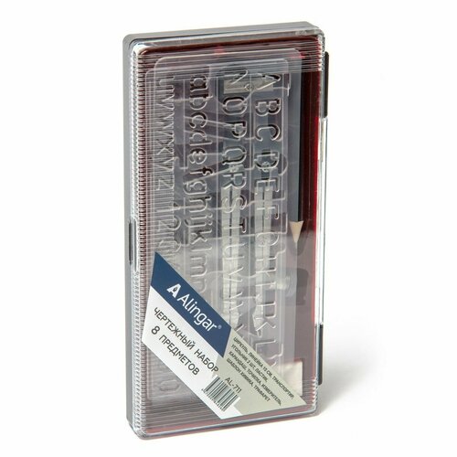 Готовальня Alingar 11 предметов металлический циркуль кронциркуль карандаш набор линеек 4 358₽