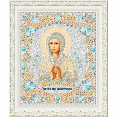икона из страз прсв богородица семистрельная дм 370 Рисунок на ткани Конек бисер, Богородица Семистрельная, 15х18 см (конек.7120)