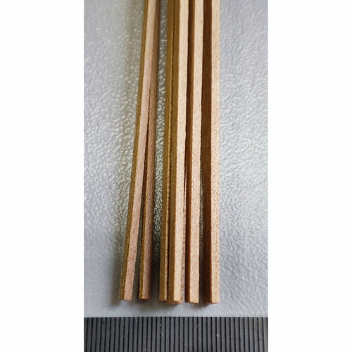 Материал для моделирования, рейка груша, 1х1х500 мм, 10 шт, Россия