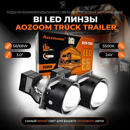 Светодиодные би лед модули Aozoom Truck Trailer 2022 24V, 3.0