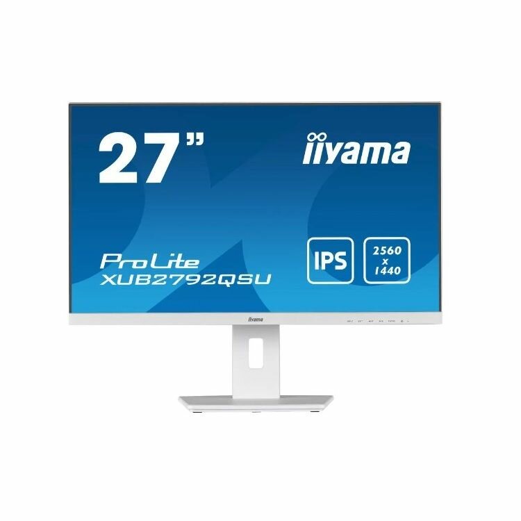 Монитор 27" Iiyama XUB2792QSU-W5 IPS WQHD DVI, HDMI, DP USB-Hub белый