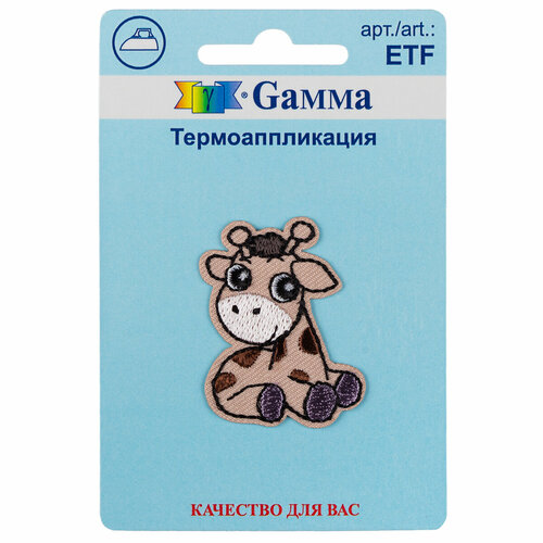 Gamma ETF Термоаппликация № 02 1 шт 01-249 Жираф 4 х 3 см gamma etf термоаппликация 02 1 шт 01 249 жираф 4 х 3 см