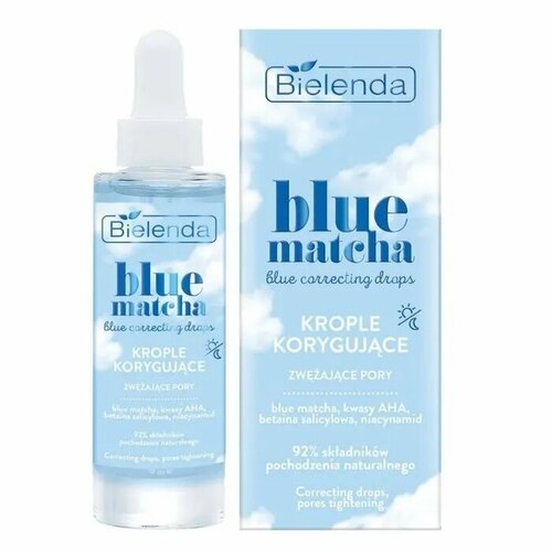 Сыворотка для лица Bielenda Blue Matcha, корректирующая, сужающая поры, 30 мл