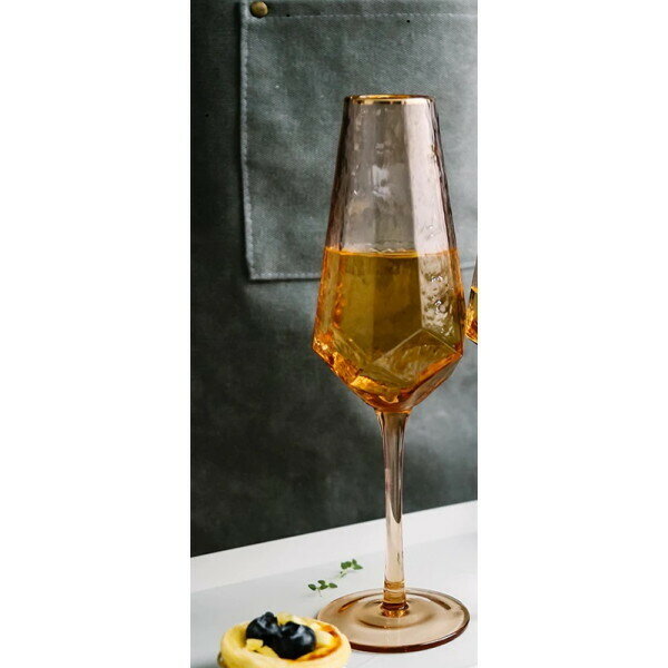 Бокал для шампанского 180мл «ICE CRYSTAL» в наборе 2шт, медовый