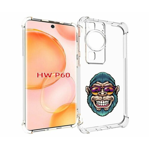 Чехол MyPads обезьяна улыбается для Huawei P60 задняя-панель-накладка-бампер чехол mypads обезьяна улыбается для huawei mate 10 pro задняя панель накладка бампер