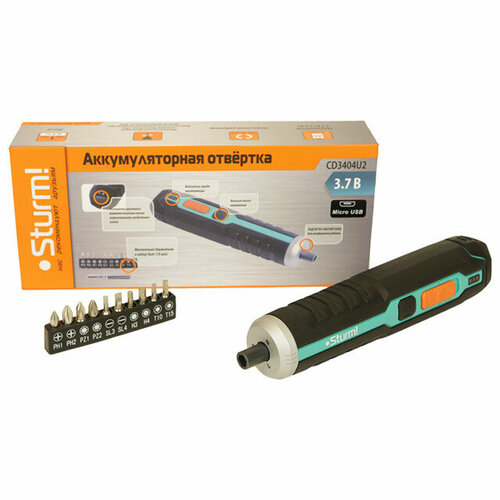 Отвертка аккумуляторная STURM CD3404U2 3,7В 2,0Ач Li-ion