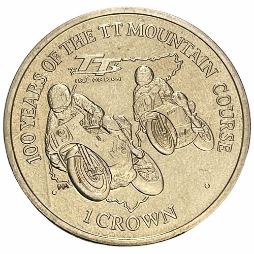 Остров Мэн 1 крона 2011 г. (100 лет Мотогонкам Tourist Trophy Mountain Course)