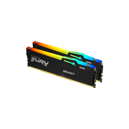 Оперативная память Kingston 16GB 6000MTs DDR5 CL40 DIMM Kit of 2 FURY Beast RGB 1498300₽