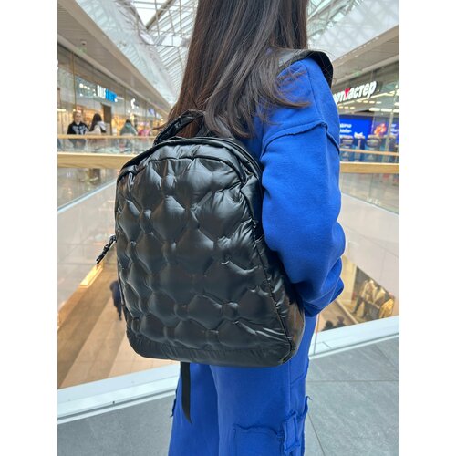 фото Рюкзак женский стеганный болоньевый дутый нет бренда