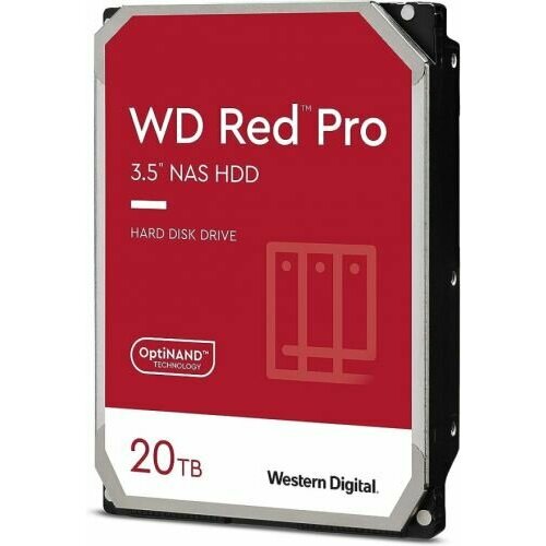 Жесткий диск 20TB SATA 6Gb/s Western Digital WD201KFGX Red Pro NAS 3.5 7200rpm 512MB жёсткий диск 3 5 18 тб 7200rpm 512 western digital gold enterprise class sata iii wd181kryz