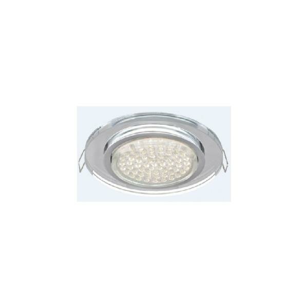 фото Встраиваемый светильник Ecola GX53 H4 5310 св-к Стекло Круг хром-хром (зеркальный) 38x126 FM53RNECH, 1 шт.