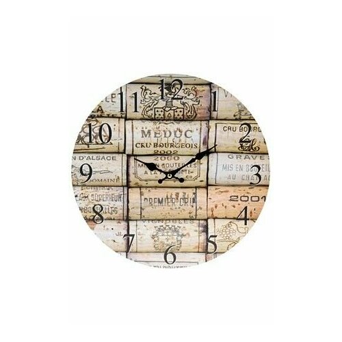 Настенные часы бистро: коллекция пробок, 33 см, Koopman International Y36901130-3