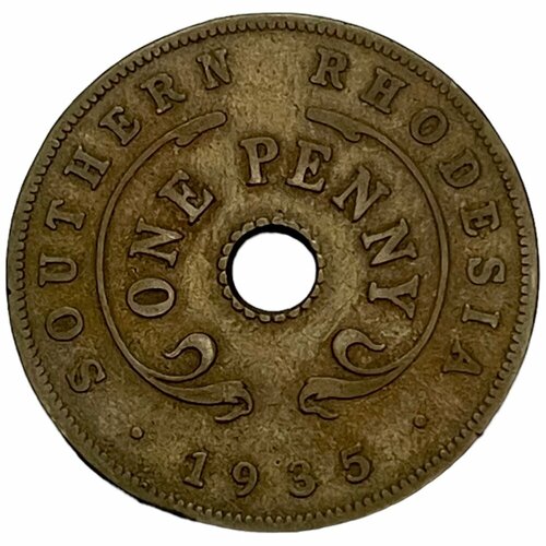 Южная Родезия 1 пенни 1935 г. монета великобритания 1 пенни 1935 года георг 5 3