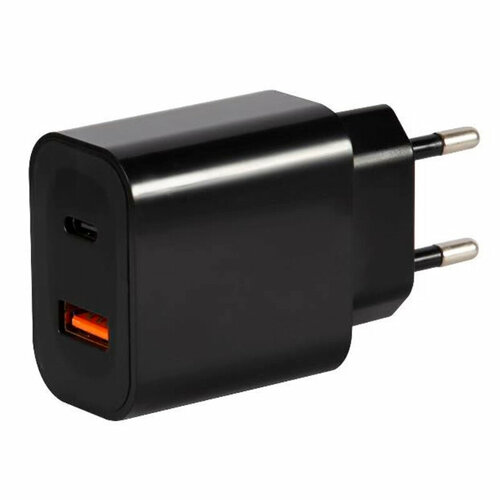 Зарядное устройство Red Line NQC-13 USB + Type-C 3A PD 20W Black УТ000036040