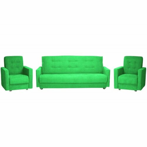 Комплект Fotodivan Милан (диван и два кресла) Зеленый 120
