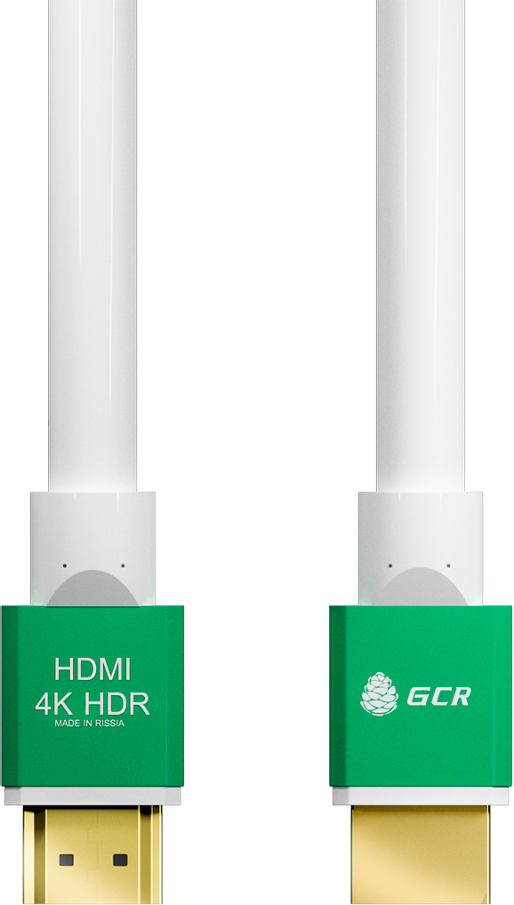 Greenconnect Кабель 0.5m HDMI версия 2.0, HDR 4:2:2, Ultra HD, 4K 60 fps 60Hz/5K*30Hz, 3D, AUDIO, 18.0 Гбит/с, 28/28 AWG, OD7.3mm, тройной экран, белый, AL корпус зеленый, GCR-51296 Greenconnect HDMI (m) - HDMI (m) 0.5м (GCR-51296)