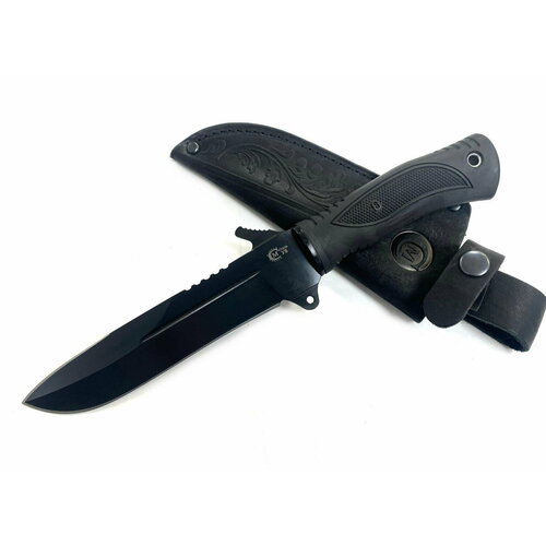 фото Нож для выживания тайфун, сталь у8 , рукоять elastron мастерская семина