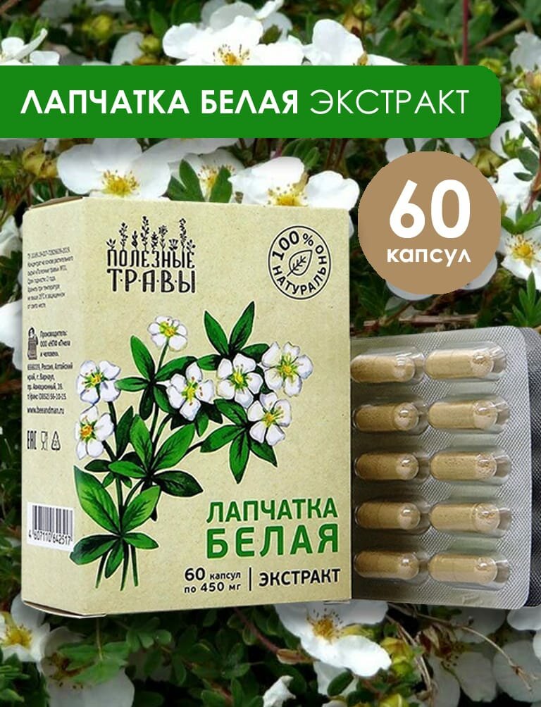 Лапчатка белая экстракт для щитовидной железы 60 капсул