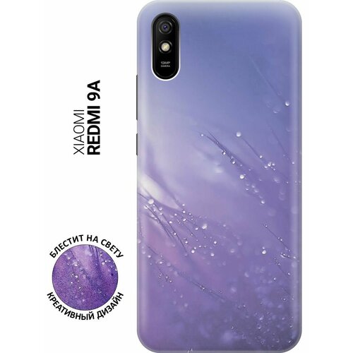 Силиконовый чехол на Xiaomi Redmi 9A, Сяоми Редми 9А с эффектом блеска Капли на синей траве силиконовый чехол на xiaomi redmi 12 сяоми редми 12 с эффектом блеска капли на синей траве