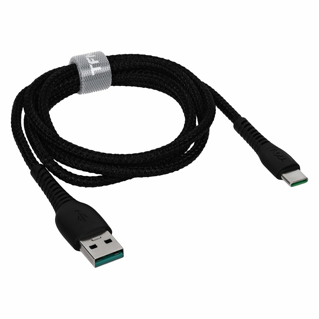 Кабель TFN Forza, USB A (m), USB Type-C (m), 1м, черный [tfn-cusbcusb5a1mbk] - фото №8